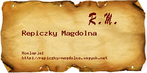 Repiczky Magdolna névjegykártya