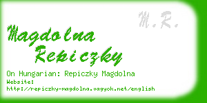magdolna repiczky business card